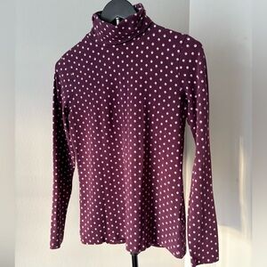 Lands' End Women's Plum Print Long Sleeve Top